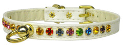 Confetti Crystal Jewelry Dog Collar - # 26 1 Row