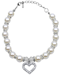 Heart And Pearl Necklace