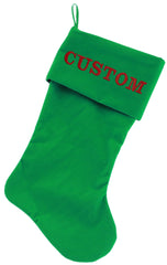 Custom Embroidered Velvet 18 Inch Made In The Usa Christmas Stocking