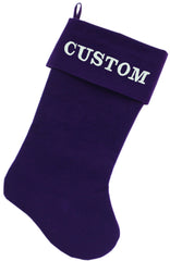 Custom Embroidered Velvet 18 Inch Made In The Usa Christmas Stocking