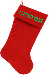 Custom Embroidered Velvet 18 Inch Made In The Usa Christmas Stocking