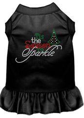 Tis the Season to Sparkle Rhinestone Dog Dress Black XXXL 