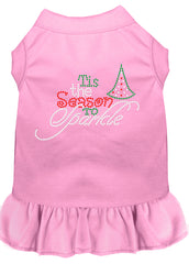 Tis the Season to Sparkle Rhinestone Dog Dress Light Pink XXXL 