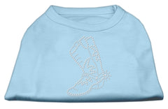 Rhinestone Boot Shirts Baby Blue XXXL