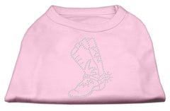 Rhinestone Boot Shirts Light Pink XXXL
