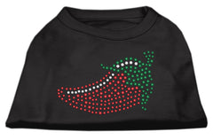 Rhinestone Chili Pepper Shirts Black XXXL(20)