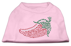 Rhinestone Chili Pepper Shirts Light Pink XXXL(20)