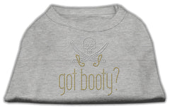 Got Booty? Rhinestone Shirts Grey XXXL