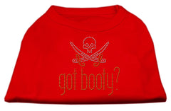 Got Booty? Rhinestone Shirts Red XXXL