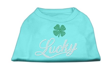 Lucky Rhinestone Shirts Aqua XXXL(20)