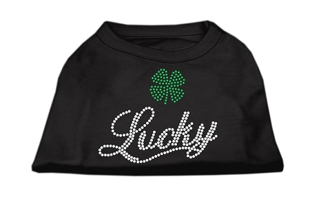 Lucky Rhinestone Shirts Black XXXL(20)