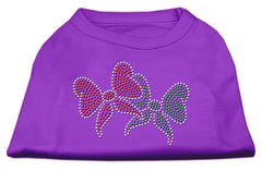 Christmas Bows Rhinestone Shirt Purple XXXL(20)