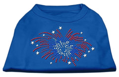 Fireworks Rhinestone Shirt Blue XXXL (20)