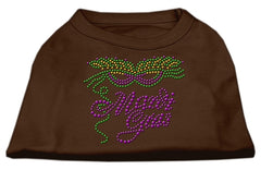 Mardi Gras Rhinestud Shirt Brown XXXL (20)
