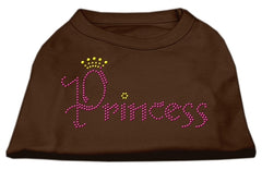 Princess Rhinestone Shirts Brown XXXL