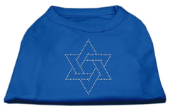Star of David Rhinestone Shirt Blue XXXL (20)