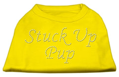 Stuck Up Pup Rhinestone Shirts Yellow XXXL (20)