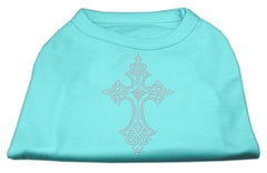 Rhinestone Cross Shirts Aqua XXXL(20)