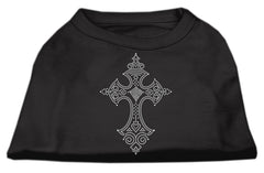Rhinestone Cross Shirts Black XXXL(20)