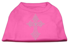 Rhinestone Cross Shirts Bright Pink XXXL(20)