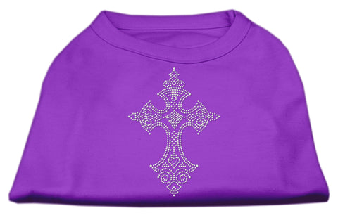 Rhinestone Cross Shirts Purple XXXL(20)