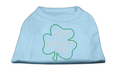 Happy St Patrick's Day Rhinestone Shirts Baby Blue XXXL(20)