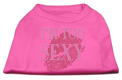 I'm Too Sexy Rhinestone Shirts Bright Pink XXXL