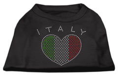 Italy Rhinestone Shirts Black XXXL(20)