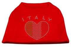 Italy Rhinestone Shirts Red XXXL(20)