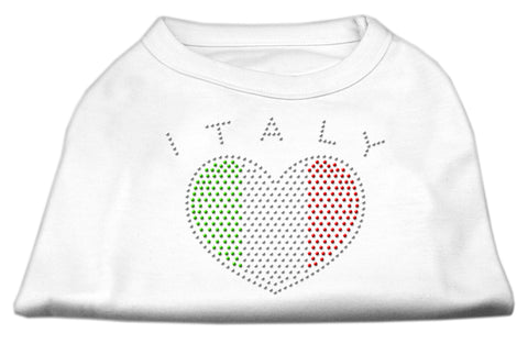 Italy Rhinestone Shirts White XXXL(20)