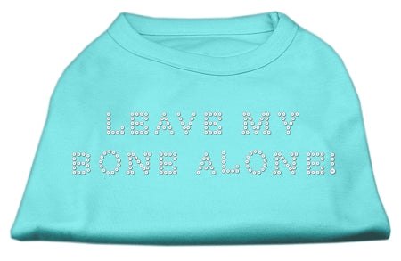 Leave My Bone Alone! Rhinestone Shirts Aqua XXXL(20)