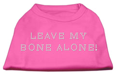Leave My Bone Alone! Rhinestone Shirts Bright Pink XXXL(20)