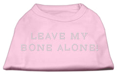 Leave My Bone Alone! Rhinestone Shirts Light Pink XXXL(20)