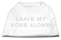 Leave My Bone Alone! Rhinestone Shirts White XXXL(20)