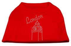 London Rhinestone Shirts Red XXXL(20)