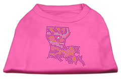 Louisiana Rhinestone Shirts Bright Pink XXXL(20)