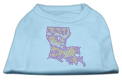 Louisiana Rhinestone Shirts Baby Blue XXXL(20)