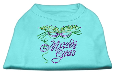Mardi Gras Rhinestud Shirt Aqua XXXL(20)