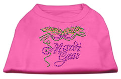 Mardi Gras Rhinestud Shirt Bright Pink XXXL(20)