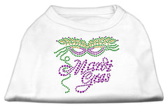 Mardi Gras Rhinestud Shirt White XXXL(20)
