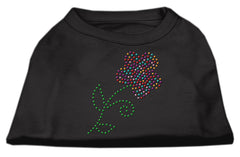 Multi-Colored Flower Rhinestone Shirt Black XXXL(20)