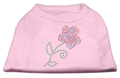 Multi-Colored Flower Rhinestone Shirt Light Pink XXXL(20)