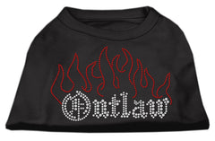 Outlaw Rhinestone Shirts Black XXXL(20)