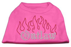 Outlaw Rhinestone Shirts Bright Pink XXXL(20)