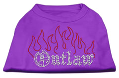 Outlaw Rhinestone Shirts Purple XXXL(20)
