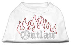 Outlaw Rhinestone Shirts White XXXL(20)