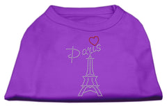 Paris Rhinestone Shirts Purple XXXL(20)