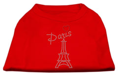 Paris Rhinestone Shirts Red XXXL(20)