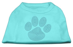 Blue Paw Rhinestud Shirt Aqua XXXL(20)