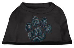 Blue Paw Rhinestud Shirt Black XXXL(20)